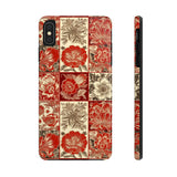 Royal Red Floral Fall Vibes Tough Phone Cases!