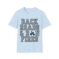 Back Roads and Bon Fires Fall Vibes Unisex Graphic Tees!