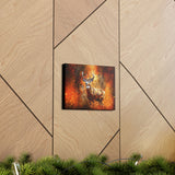 Western Mountain Deer Scenery in Oranges and Browns Canvas Gallery Wraps!