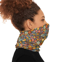 Boho Floral Print Lightweight Neck Gaiter! 4 Sizes Available! Free Shipping! UPF +50! Great For All Outdoor Sports!