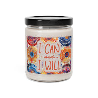 I Can and I Will Starburst Tie Dye Scented Soy Candle, 9oz! Free Shipping! 9 Scents! 60 Hour Burn Time!!!