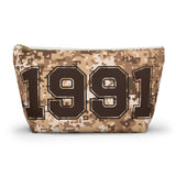 Cream Brown 1991 Travel Accessory Pouch, Check Out My Matching Weekender Bag! Free Shipping!!!