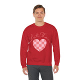 Valentines Day Let Them Plaid Heart Edition Unisex Sweatshirt! Retro! Free Shipping!!!