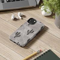 Grey Acid Wash Cactus Western Tough Phone Cases!