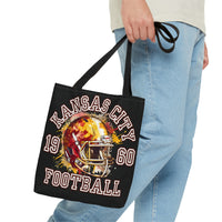 Kansas City Football 1960 Paint Splatter Helmet Tote Bag! Football Season!