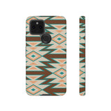 Teal and Brown Aztec Tough Cases! Cellphone Cases! Multiple Sizes Available! Apple iPhone, Samsung Galaxy, and Google Pixel devices!