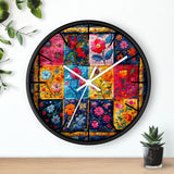 Boho Quilted Patchwork in Yellow Print Wall Clock! Perfect For Gifting! Free Shipping!!! 3 Colors Available!