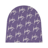 Purple Baby Beanie in Cursive! Free Shipping! Great for Gifting!