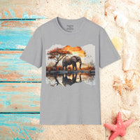 Elephant Golden Hour Unisex Graphic Tees! Summer Vibes! All New Heather Colors!!! Free Shipping!!!