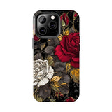 White and Red Roses Gothic Inspired Halloween Tough Phone Cases! Fall Vibes!