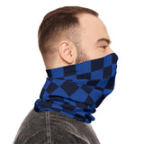 Black and Navy Blue Plaid Lightweight Neck Gaiter! 4 Sizes Available! Free Shipping! UPF +50! Great For All Outdoor Sports!