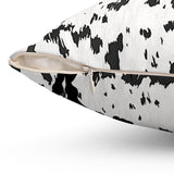 Western/Boho Black Cow Girl Cow Print Square Pillow!