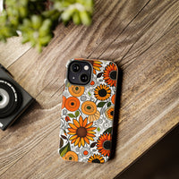 Sunflowers and Daisies Retro Fall Vibes Tough Phone Cases!