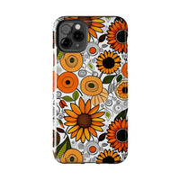 Sunflowers and Daisies Retro Fall Vibes Tough Phone Cases!