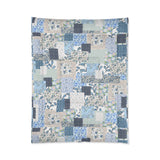 Sidney, Girly Boho Blue Patchwork Quilt Comforter! Super Soft! Free Shipping!! Mix and Match for That Boho Vibe!