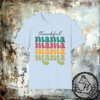 Thankful Mama Thanksgiving Fall Vibes Retro Unisex Graphic Tees!