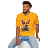 Easter Bunny With Glasses Unisex Graphic Tees! Spring Vibes! All New Heather Colors!!! Free Shipping!!!