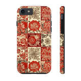 Royal Red Floral Fall Vibes Tough Phone Cases!