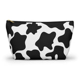 White and Black Cow Print Travel Accessory Pouch, Check Out My Matching Weekender Bag! Free Shipping!!!