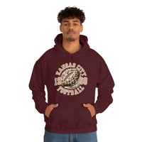 Kansas City Football Leopard Print Football Unisex Heavy Blend Hooded Sweatshirt! Football Season!