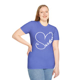 Valentines Day Butterfly Heart Medley White Version Unisex Graphic Tee! All New Heather Colors!!! Free Shipping!!!