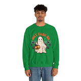 Just Fang On Retro Ghost Unisex Heavy Blend Crewneck Sweatshirt! Halloween! Fall Vibes!