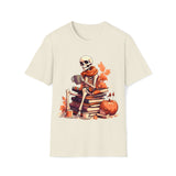 Halloween Vintage Skeleton Coffee and Books Unisex Graphic Tees! Fall Vibes!