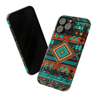 Turquoise Aztec Tough Cases! Cellphone Cases! Multiple Sizes Available! Apple iPhone, Samsung Galaxy, and Google Pixel devices!