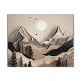 Western/Boho Mountain Scenery in Blacks and Browns Canvas Gallery Wraps!