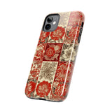 Royal Red Floral Fall Vibes Tough Phone Cases!