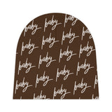 Chocolate Baby Beanie in Cursive! Free Shipping! Great for Gifting!