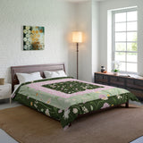 Paisley May, Girly Boho Pink and Green Quilt Comforter! Super Soft! Free Shipping!! Mix and Match for That Boho Vibe!