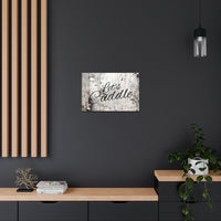 Western Let's Cuddle Grey and White Canvas Gallery Wraps!