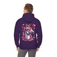 Pink Unicorn With Sunglasses Back Designs Unisex Heavy Blend Hooded Sweatshirt! Free Shipping!!!