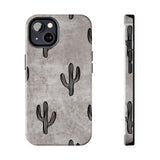 Grey Acid Wash Cactus Western Tough Phone Cases!