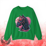 Valentines Day Black Horse Pink Hearts Unisex Sweatshirt! Retro! Free Shipping!!!