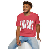 Kansas Groovy Unisex Graphic Tees! Summer Vibes! All New Heather Colors!!! Free Shipping!!!