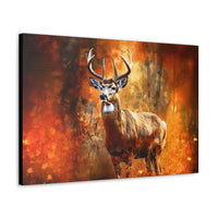 Western Mountain Deer Scenery in Oranges and Browns Canvas Gallery Wraps!