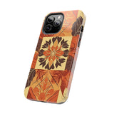 Reddish Orange Star Flower Fall Vibes Tough Phone Cases!