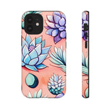 Pastel Pink and Purple Little Succulent Plants Phone Cases! New!!! Over 40 Phone Sizes To Choose From! Free Shipping!!!