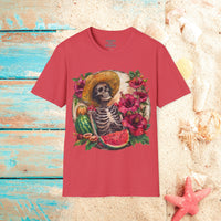 Watermelon Skeleton Unisex Graphic Tees! Summer Vibes! All New Heather Colors!!! Free Shipping!!!