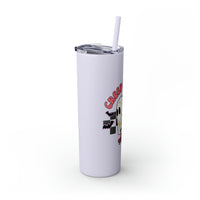 Creep It Real Roller Skating Skinny Tumbler with Straw, 20oz! Multiple Colors! Halloween!