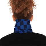 Black and Navy Blue Plaid Lightweight Neck Gaiter! 4 Sizes Available! Free Shipping! UPF +50! Great For All Outdoor Sports!