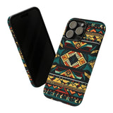 Black Aztec Tough Cases! Cellphone Cases! Multiple Sizes Available! Apple iPhone, Samsung Galaxy, and Google Pixel devices!