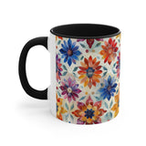 Boho Watercolor Star Accent Coffee Mug, 11oz! Free Shipping! Great For Gifting! Lead and BPA Free!