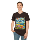 The Teacher Floral School Bus Unisex Graphic Tees! All New Heather Colors!!! Free Shipping!!! Back To School!