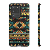 Black Aztec Tough Cases! Cellphone Cases! Multiple Sizes Available! Apple iPhone, Samsung Galaxy, and Google Pixel devices!