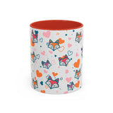 Coffee Mug - Fox Heart Medley Valentines Day Mug (11, 15oz)