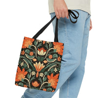 Orange Blossoms Florals Fall Vibes Tote Bag