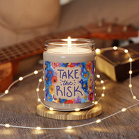 Take The Risk Watercolor Daisy Scented Soy Candle, 9oz! Free Shipping! 9 Scents! 60 Hour Burn Time!!!